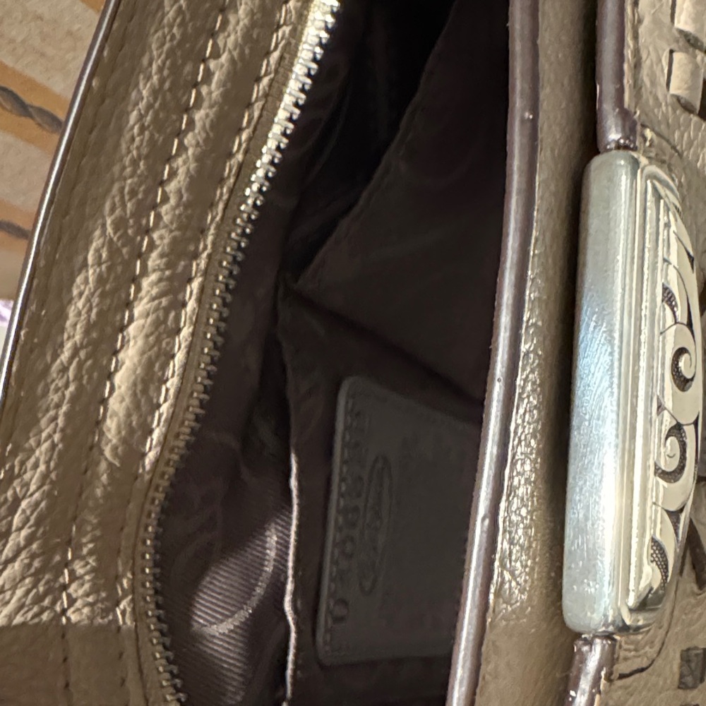 Brighton Taupe Crossbody with Woven Accents - Picture 4 of 10